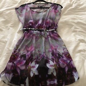 Purple and gray Express Dress
